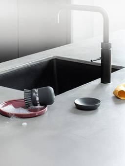 Brabantia - Sink Side Grey Oak Dispensing Dish Brush 100Ml with Stand