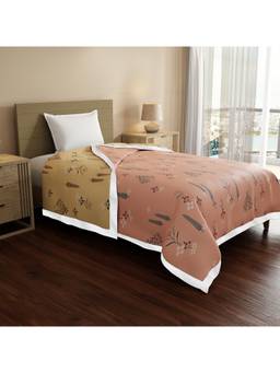 Boutique Living - Valatia Cotton 200 TC Peach Floral Reversible Dohar (S)