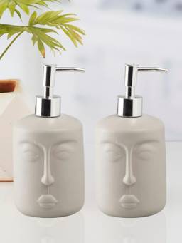 Kookee - Grey Ceramic Soap Dispensers (Pack of 2)