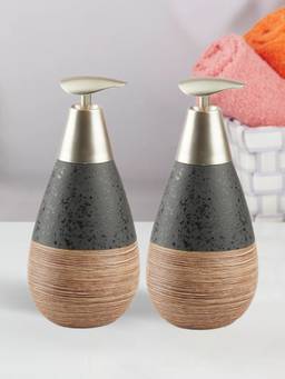 Kookee - Black Ceramic Soap Dispensers (Pack of 2)