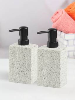 Kookee - White Ceramic Refillable Bathroom Soap Dispensers (Pack of 2)