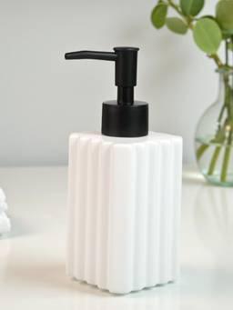Kookee - White Ceramic Refillable Bathroom Soap Dispenser