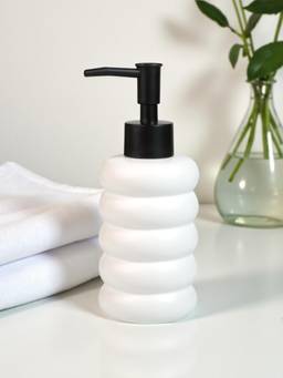 Kookee - White Ceramic Refillable Bathroom Soap Dispenser