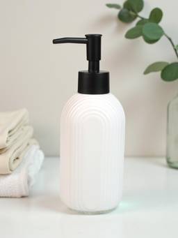 Kookee - White Ceramic Refillable Bathroom Soap Dispenser