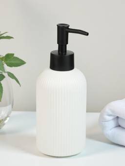 Kookee - White Ceramic Refillable Bathroom Soap Dispenser