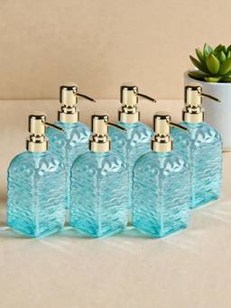 Kookee - Blue Glass Soap Dispensers (Pack of 6)