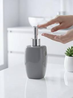 Kookee - Grey Ceramic Liquid Soap Dispenser