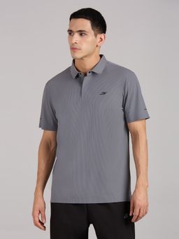 SKECHERS - Grey Men Mens Basic Charcoal Lt. Gray Polo T-Shirt