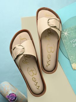 EGOSS - Women Beige Lady Boss Sandals