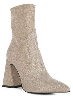 London Rag - Women Beige Hustlers Shimmer Casual Boots