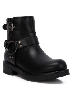 London Rag - Women Black Allux Pin Buckle Boots