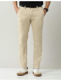 AD By Arvind - Beige Mid Rise Modern Slim Fit Chinos