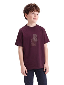 RARE ONES - Boys Wine Hd Printed Crew Neck T-shirt