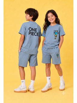 URBANBOYS CLUB - Unisex Urban Blue Graphic Printed Co-Ord Set