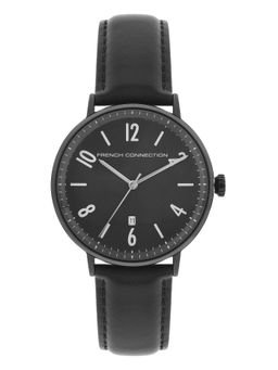 French Connection - Black Round Analog Casual Watch -FC155B