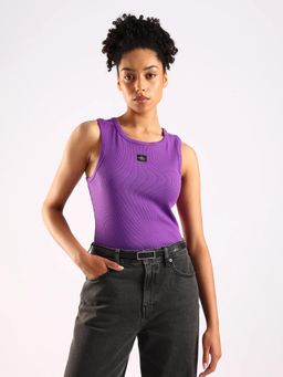 Calvin Klein - Purple Slim Fit Cotton Round Neck Tank Top