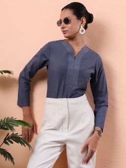 FITHUB - Blue Relaxed Fit Professional Top