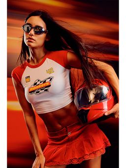 Bonkers Corner - Moto Princess Baby Crop Top