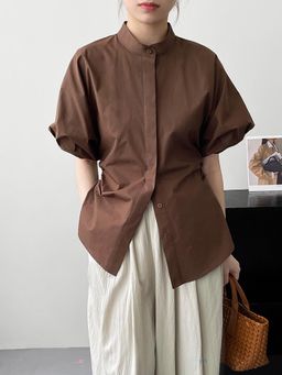 MISS MOSA BY AKANKSHA - Brown Kayno Statement Shirt