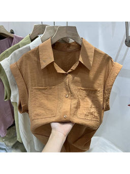 MISS MOSA BY AKANKSHA - Brown Zane Casual Pocket Shirt