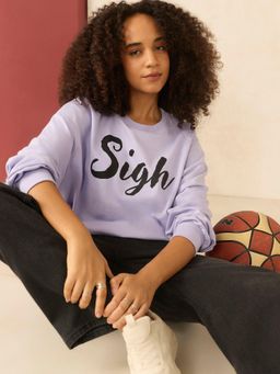 Outzidr - Lavender Typographic Sweatshirt