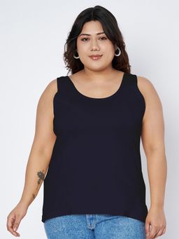 BRINNS - Navy Blue Plus Size Tank Top