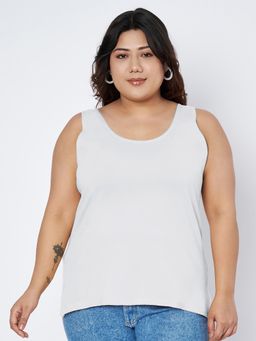 BRINNS - White Plus Size Tank Top