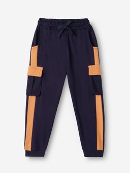 The Souled Store - Navy Blue Boys Cargo Joggers