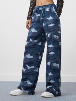 The Souled Store - Inkstorm Blue Women Flared Pant