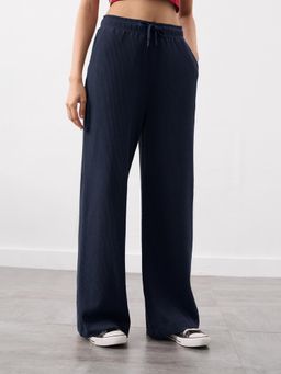 The Souled Store - Navy Blue Women Flared Pant