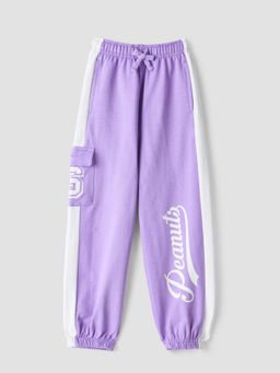 The Souled Store - Official Peanuts: Snoopy Girls Purple Joggers