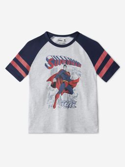 The Souled Store - Official Superman: Man of Steel Boys Grey T-shirt