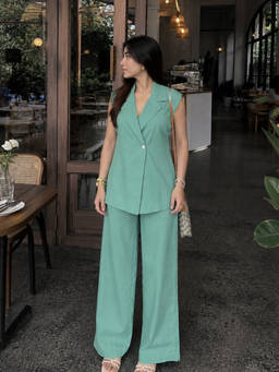 Obleka - Sage Green Pure Cotton Co-Ord Set