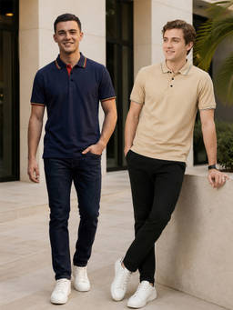 Greylongg - Multi-Colour Comfortable Men's Polo T-shirt (Pack of 2)