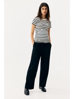 H&M - Women Black Mama Linen-Blend Tailored Trousers