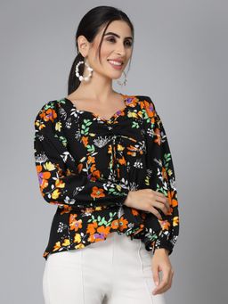 Style Quotient - Women Floral Printed Polyester Casual Top