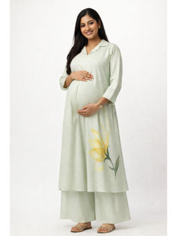 Putchi - Off White Sage Blossom Kurta with Pant