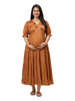 Putchi - Brown Hazel Bloom Maternity Dress