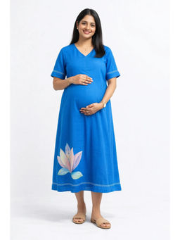Putchi - Luna Blue Floral Maternity Dress