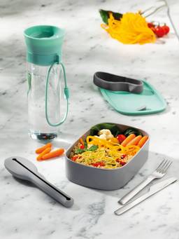 BergHOFF - Green Leo Lunch Bento Box Set with Water Bottle