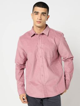 GAP - Men Corduroy Spread Collar Pink Shirt