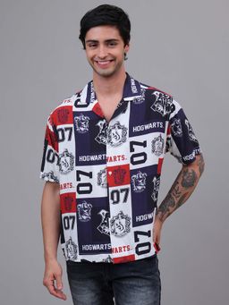 Free Authority - Men Official Harry Potter Graphic Printed Multicolor Regular Fit Shirt