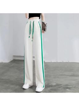 Outzidr - Green Contrast White Striped Pant