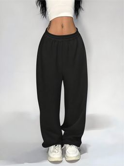 Outzidr - Black Low Waist Street Style Track Pant