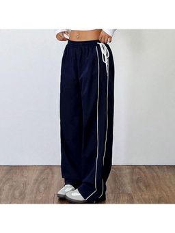 Outzidr - Blue Side Stripe Street Style Pant