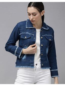 Voxati - Womens Denim Jacket Navy Blue