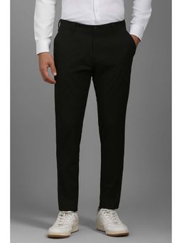 Louis Philippe - Men Black Solid Casual Trouser
