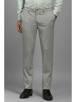 Louis Philippe - Men Grey Print Formal Trouser