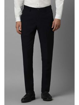 Louis Philippe - Men Black Solid Formal Trouser
