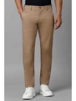 Louis Philippe - Men Brown Solid Casual Trouser